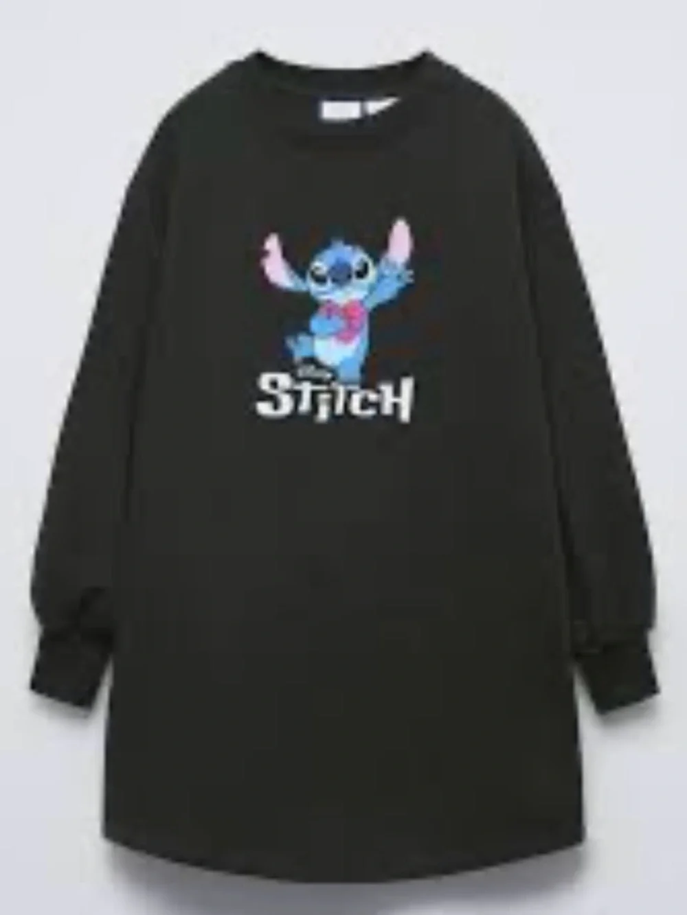 Zara Stitch Black Sweatshirt Dress Sz 6-7